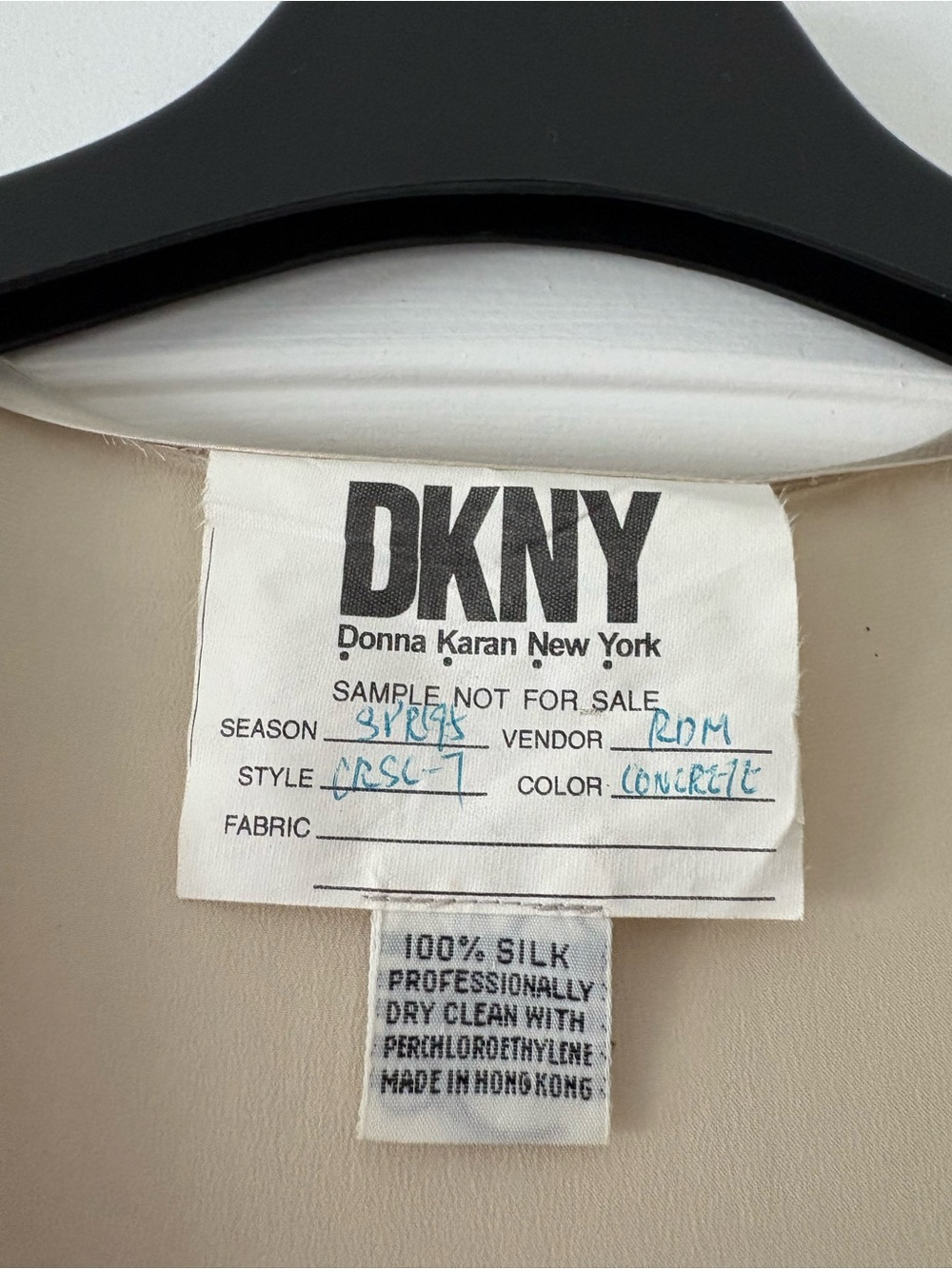 DKNY Silk button down dress in Concrete Beige - Picture 4 of 5